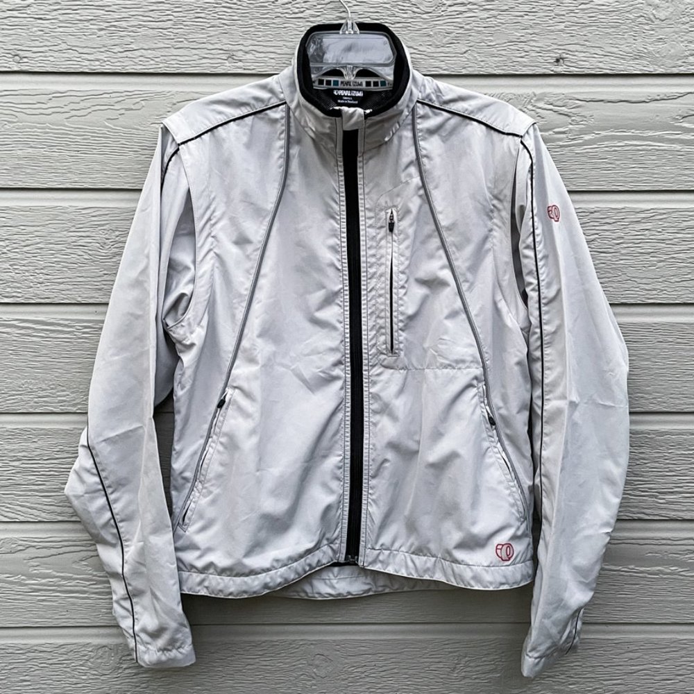 Vintage Pearl Izumi Convertible Cycling Jacket Vest, Silver / Gray, Men's Small
